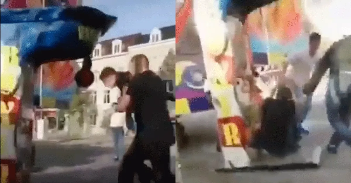 Jongen met hoofd door Boksautomaat geramd! 'Stormram' (video)
