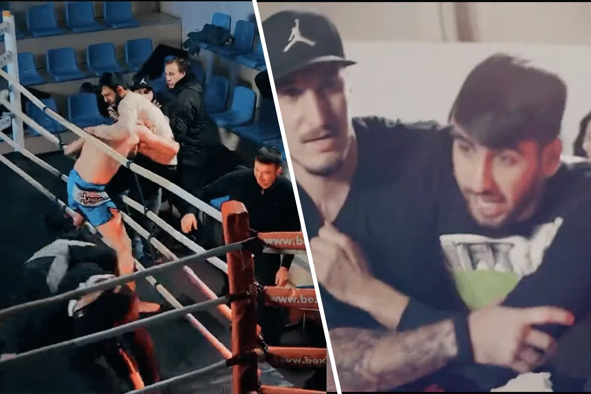 Woest! Vechter deelt klappen uit aan publiek na diskwalificatie (video)