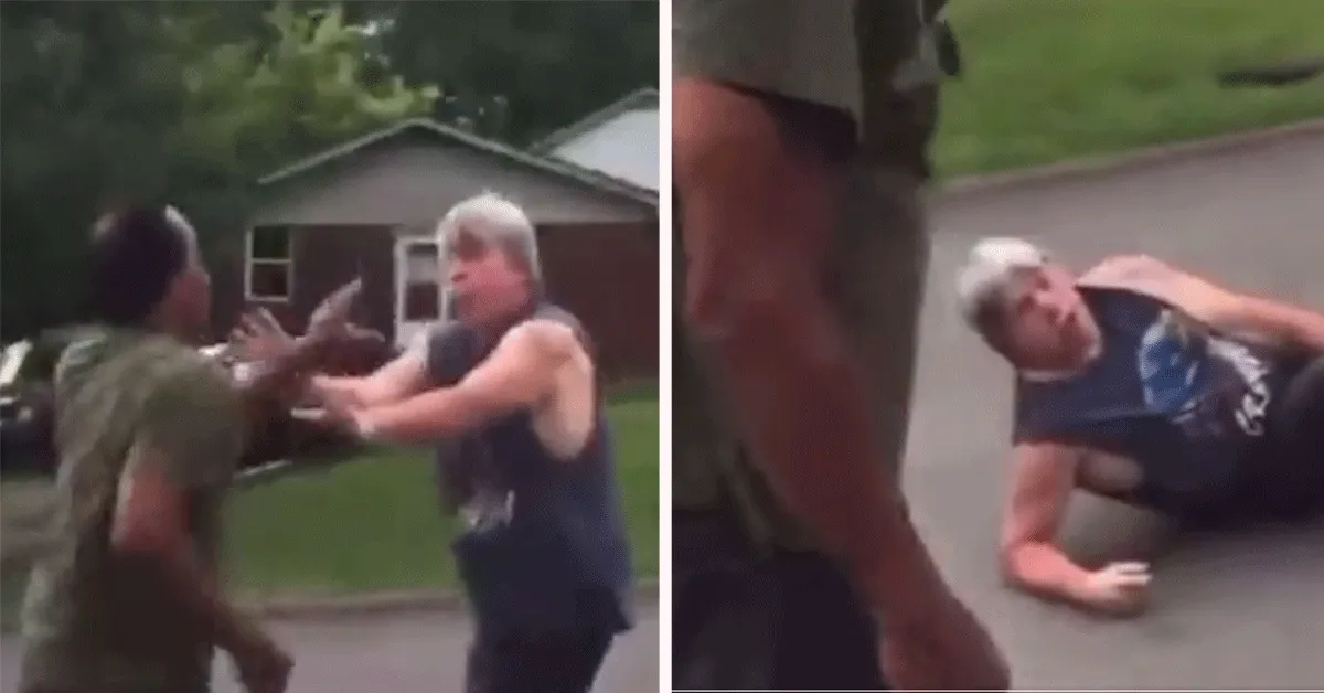 Kerel in straatgevecht breekt af! 'Veel te oud' (video)