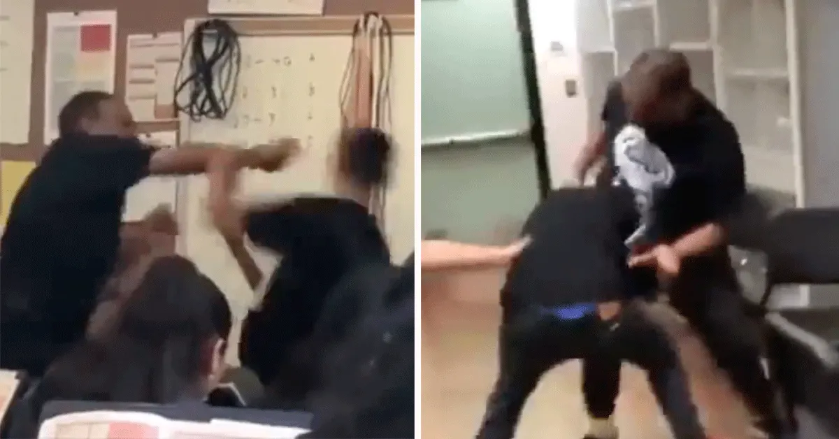 Leraar flipt uit, slaat leerling door de klas! 'Hou hem tegen' (video)