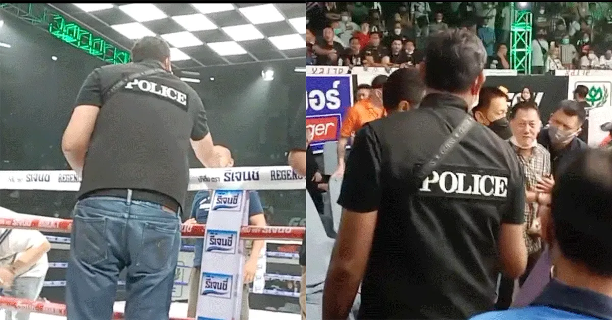 Chaos bij kickboks event: Gokkers slaan aan het muiten (video)