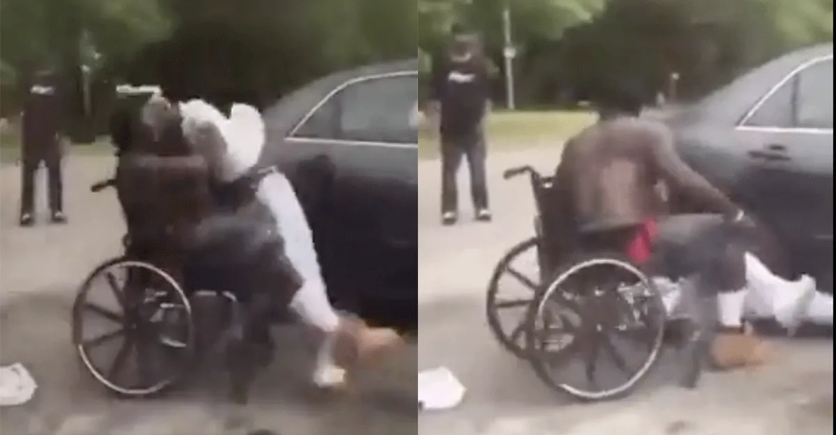 Invalide is geen Mietje! Slaat zuiplap respect in (video)