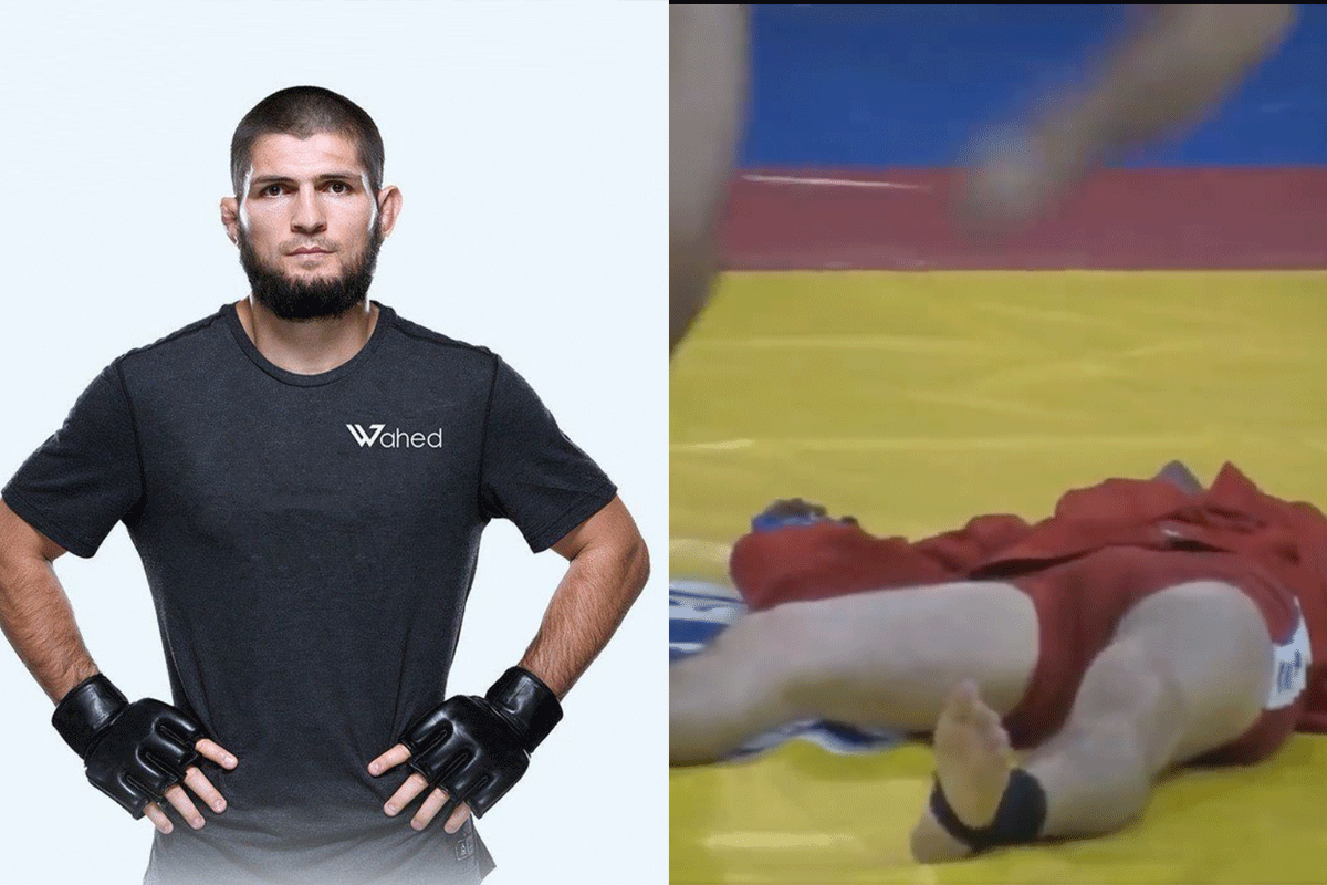 UFC-ster Khabib sloopt Sambo-vechter (video)