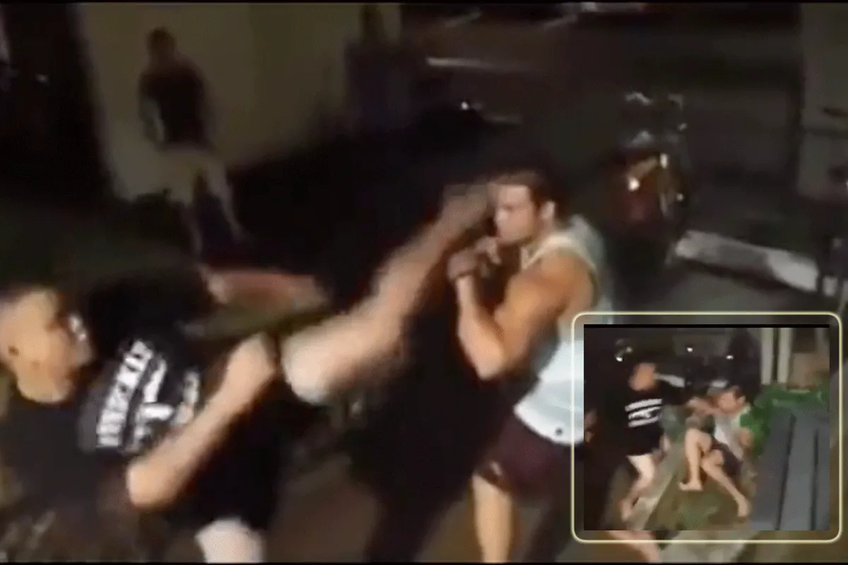 Kickbokser trapt spierbonk bloembak in: 'Luisteren' (video)