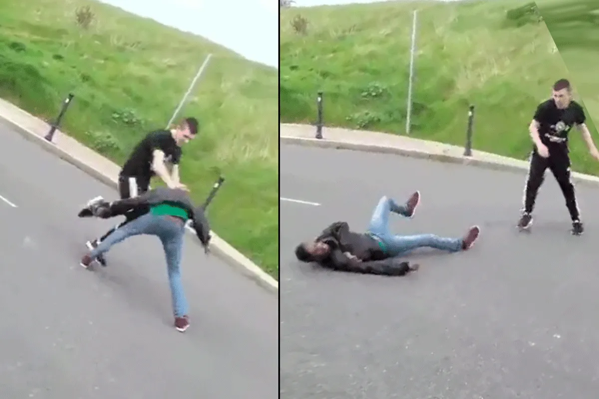 Bluffer doet bekende vechter na: Beukt slachtoffer 'KO' (video)