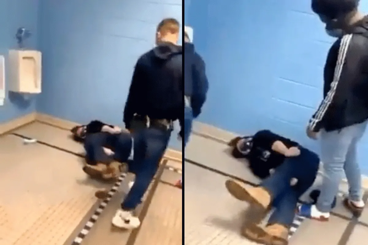 Mondkapje KO't uitdager in toiletgevecht! 'Levensgevaarlijk' (video)