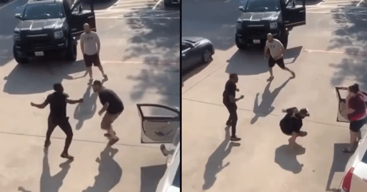 Kerels geklapt om parkeerplek! 'Pas op pistool' (video)