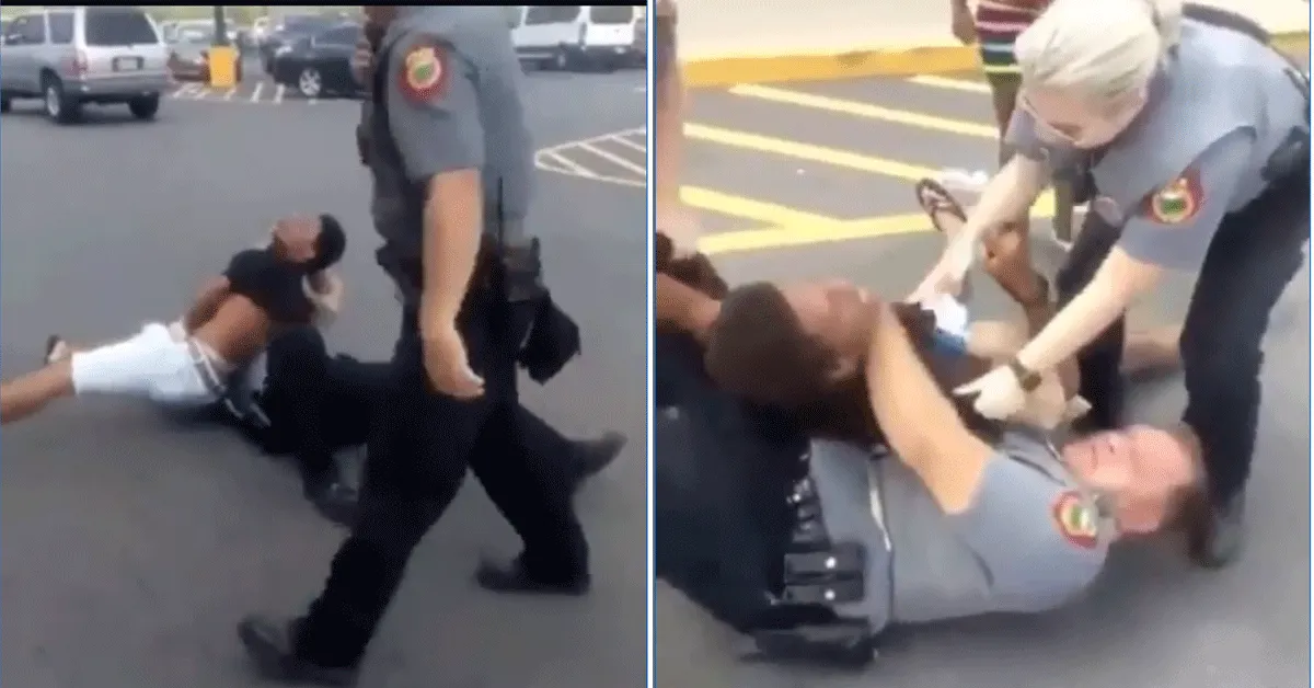 Politie kansloos in gevecht! 'Slap zooitje' (video)
