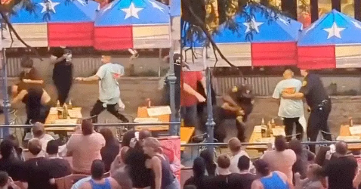 Hevig gevecht in restaurant! 'Waar is de kaas' (video)