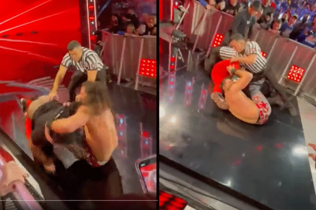 ZIEN! Fan MEPT WWE-ster neer: 'Dader gepakt' (video)