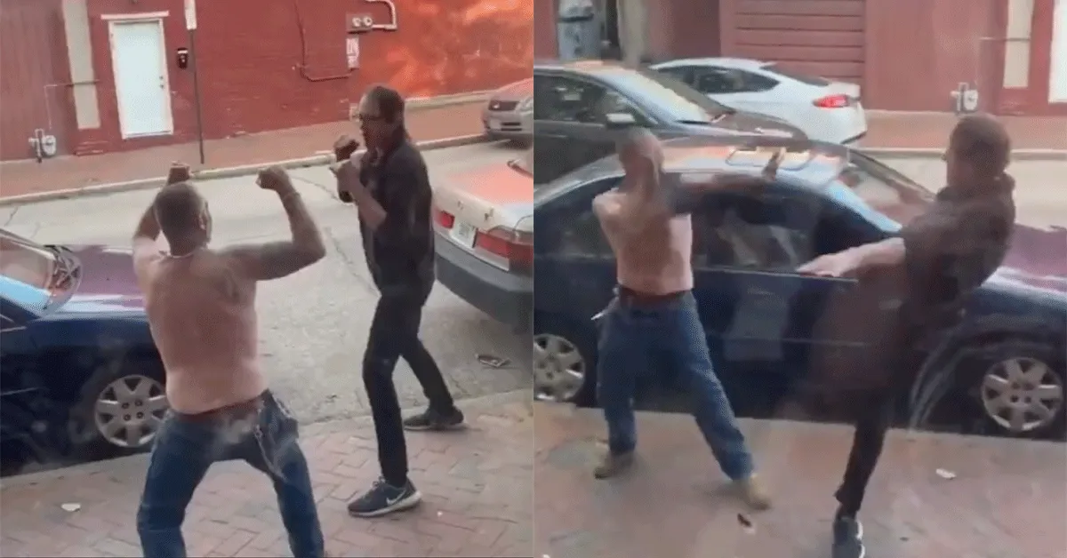 Skinhead afgestraft in straatgevecht door Karate expert (video)