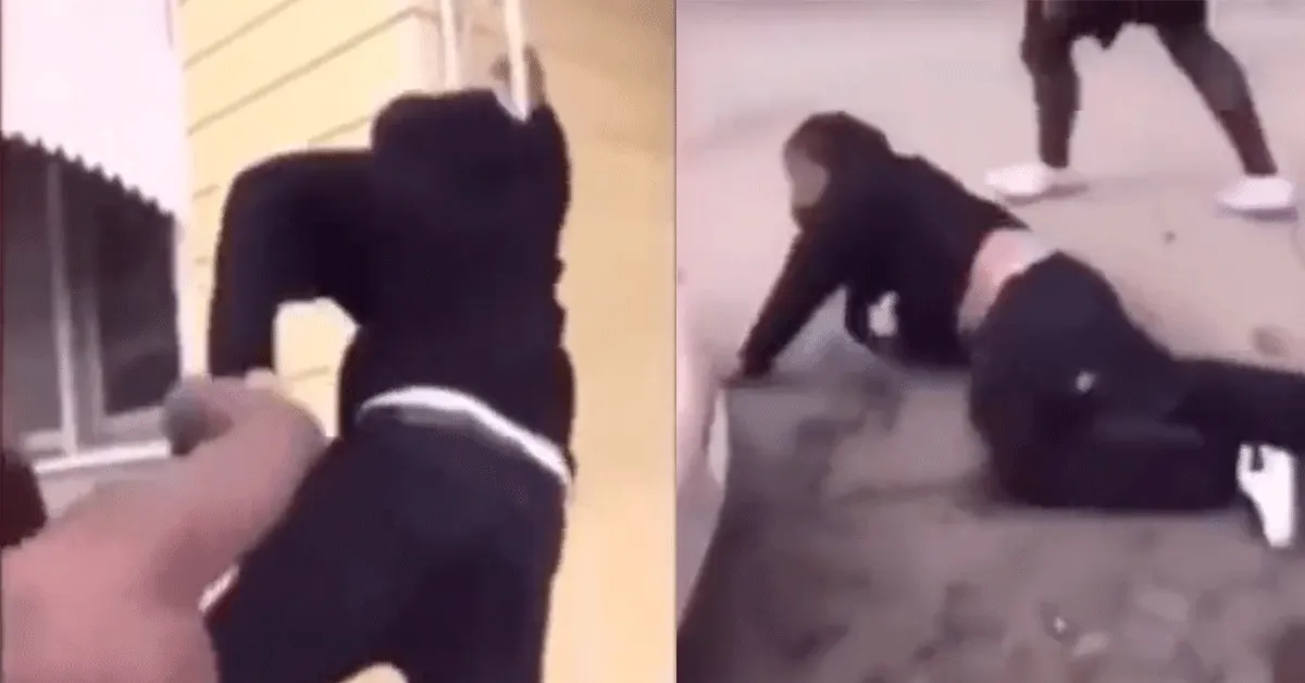 Jongen afgestraft voor slaan vrouw! 'Zoon neemt wraak' (Video)