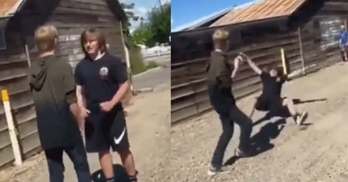 Stille Willy klapt pester knock-out! 'Gevaarlijk' (video)