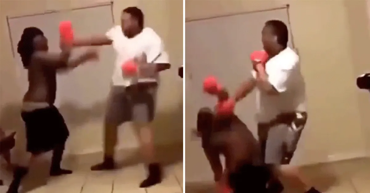 Thuisbokser koud geslagen in keuken! 'Levensgevaarlijk' (video)