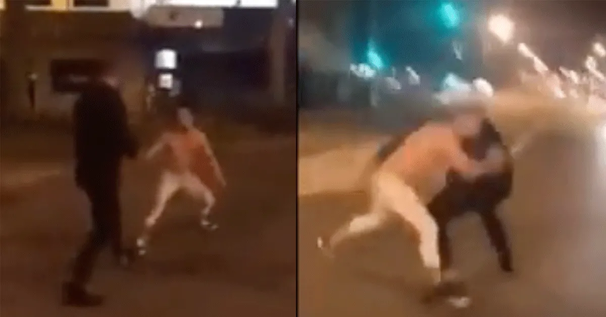 Uitsmijter slaat verkeerde knock-out? 'Vieze spugert' (video)