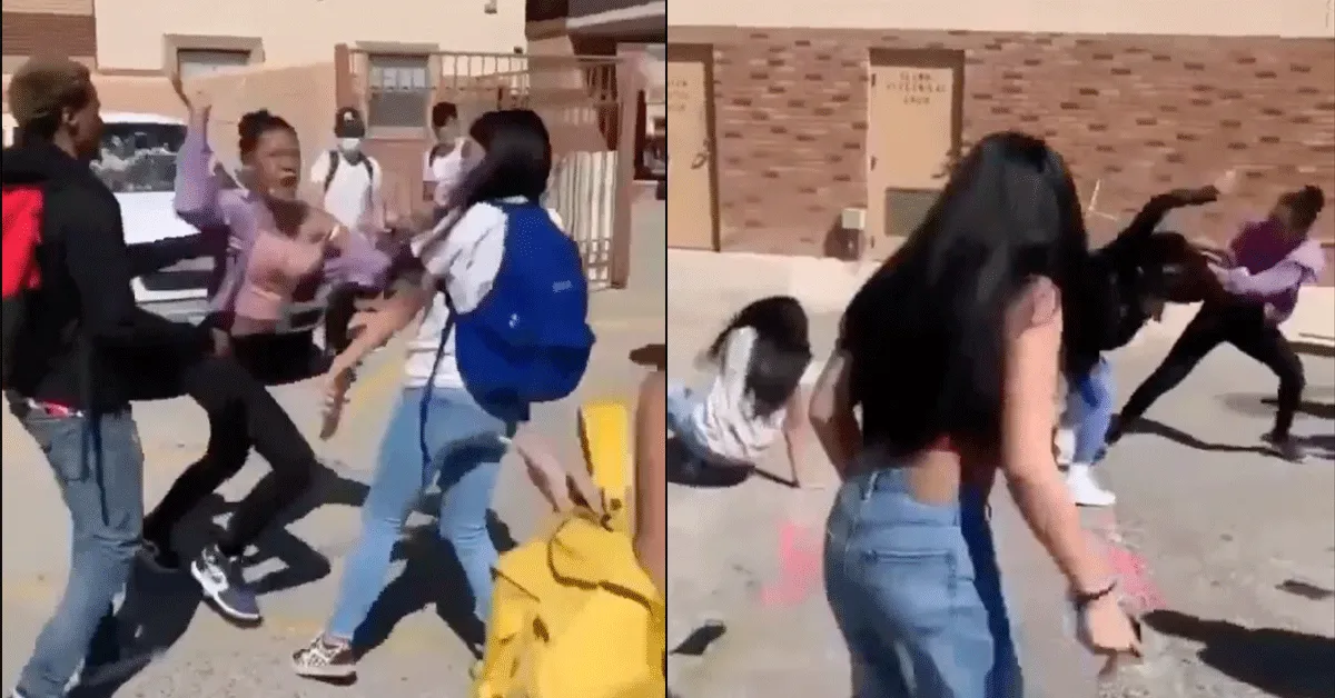 Vechtrobot! Meisje straft pesters keihard af op schoolplein (video)