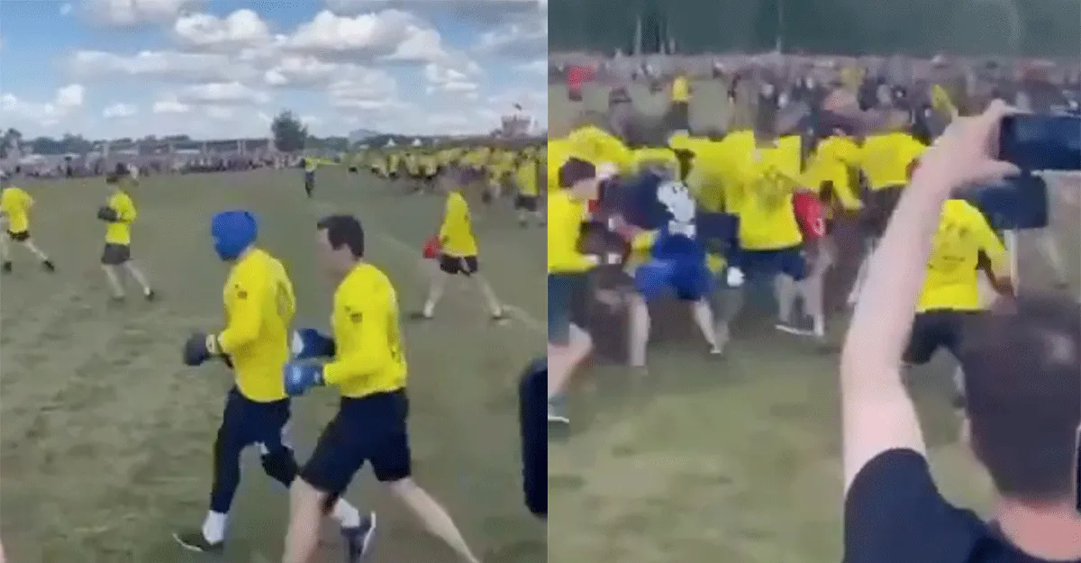 1.200 man slaan erop los tijdens festival in massagevecht (video)