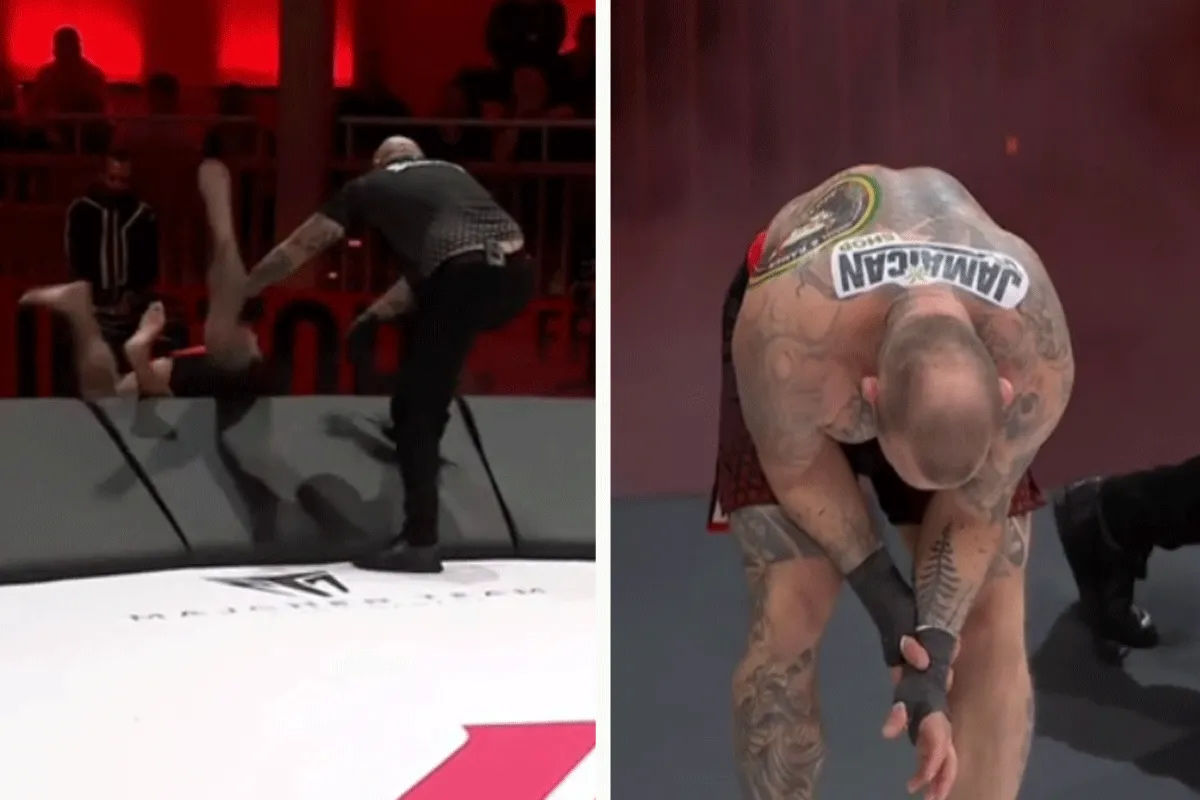 Heftige blessures en dokter stops tijdens studio knok event (video)