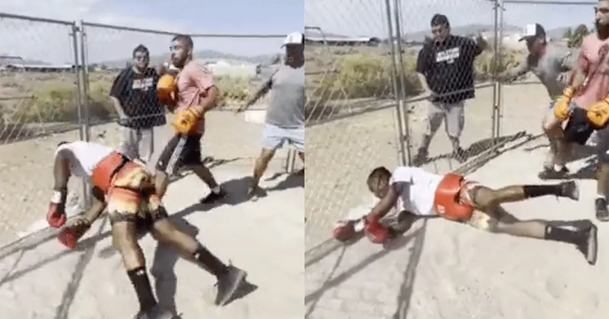 Straatbokser kop eerst door bouwhek geslagen! 'Geef me er nog 1' (video)