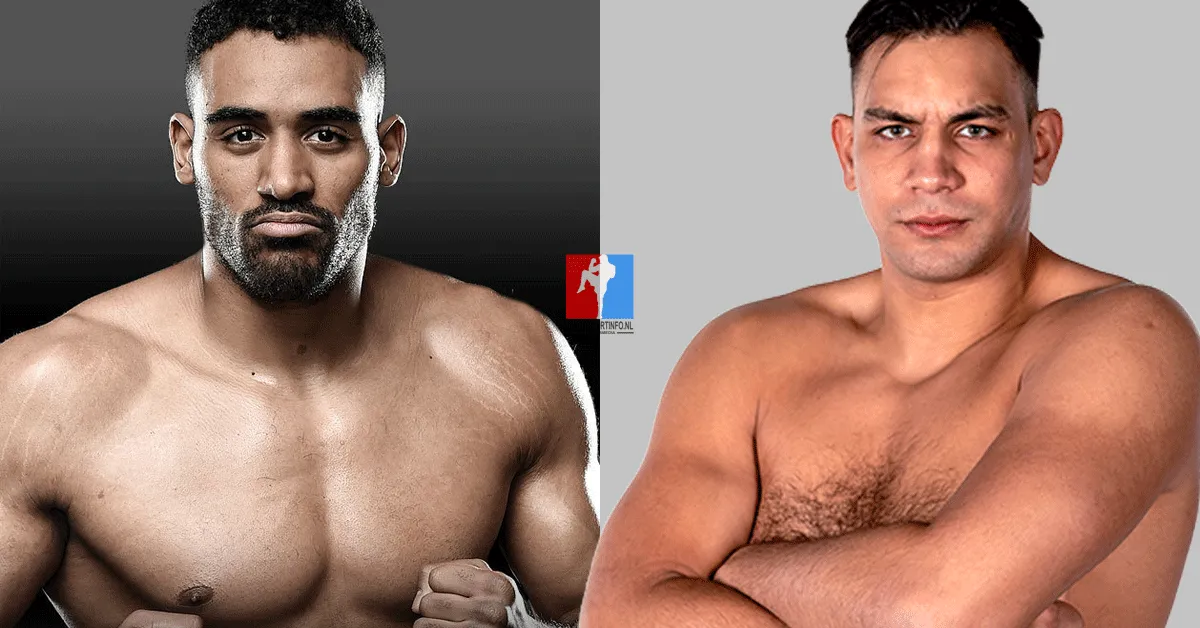 Topkickboksers Adegbuyi en Bchiri in actie in Dubai