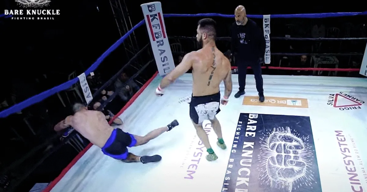 Magnifiek! Debutant KO't rivaal in Bare Knuckle clash (video)