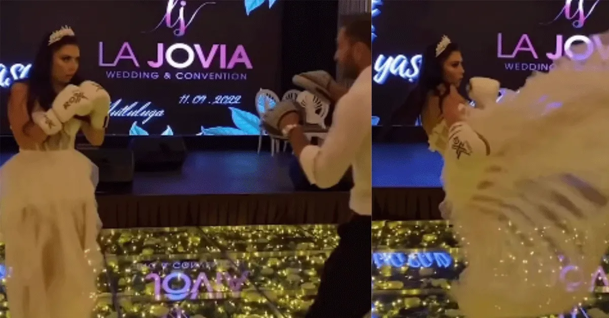 MMA-vechter traint in haar trouwjurk! 'Wat een onzin' (video)