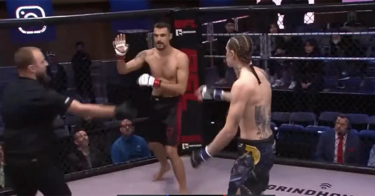 Vechter geeft na 1 trap al op! 'Die kwam aan zeg' (video)