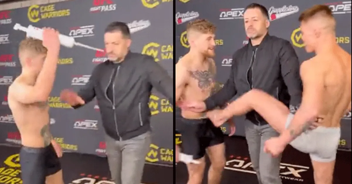 Prikactie! MMA-vechter met reuze injectienaald gaat rivaal te lijf (video)