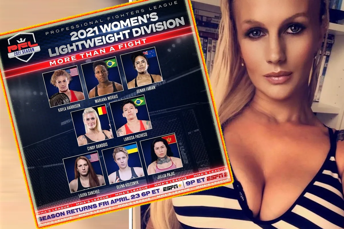 Belgische Cindy Dandois in actie bij Professional Fighters League