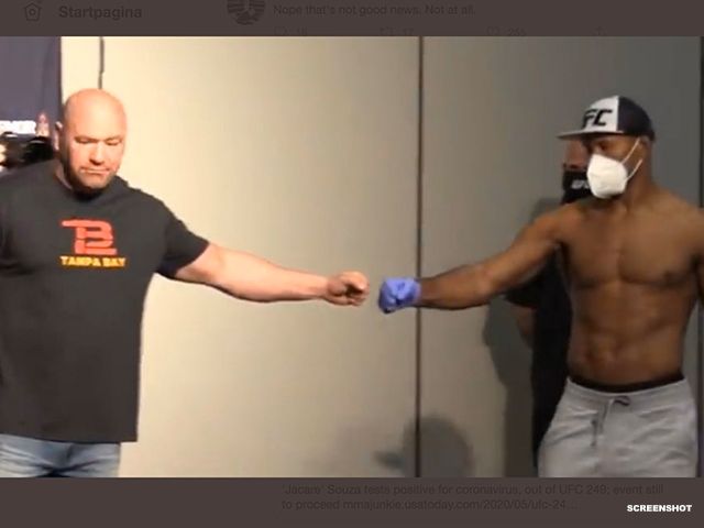UFC Baas Dana White raakte vuist aan met corona besmette vechter
