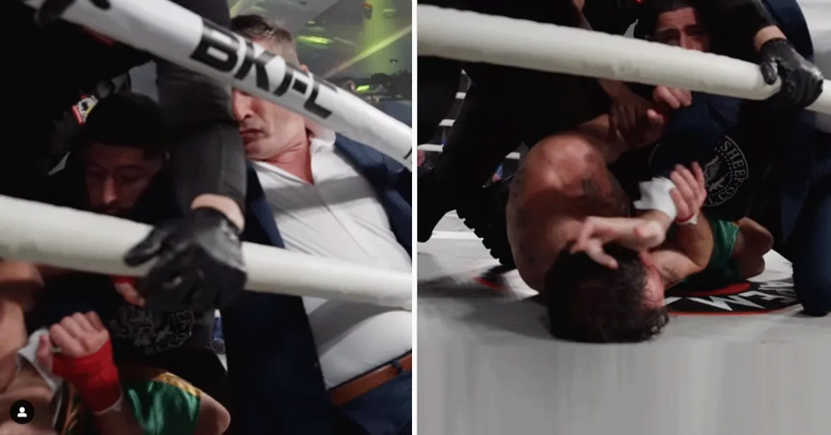 Eindbaas neemt vechter te grazen! 'Dit pik ik niet' (video)