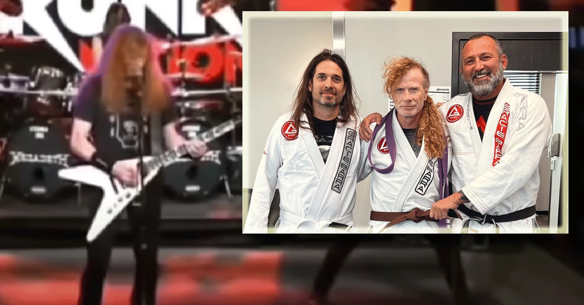 'Echte knokker!' Megadeth's Dave Mustaine krijgt bruine band Jiu-Jitsu