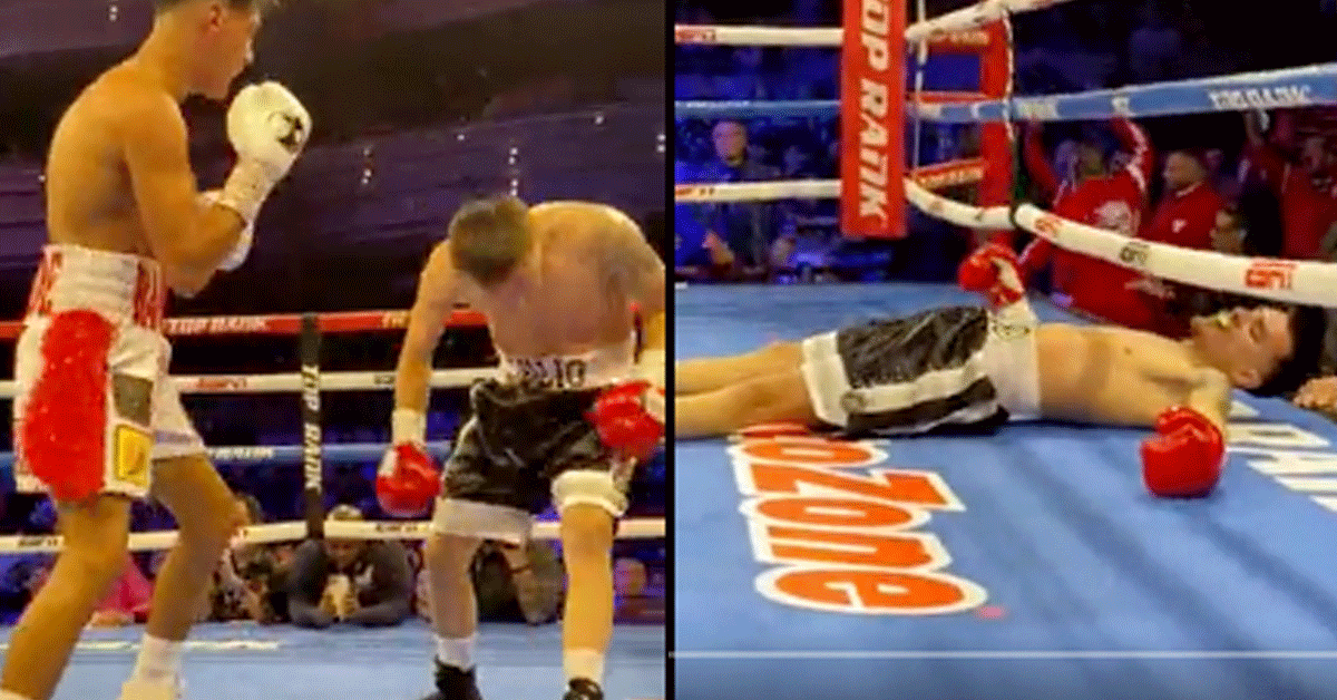 1 stoot knockout! Bokser (18) slaat rivaal aan diggelen (video)