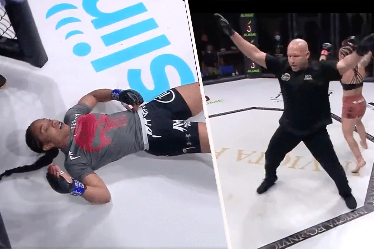 Fatale Headkick 'KO'! Vechter bevriest letterlijk in MMA-kooi