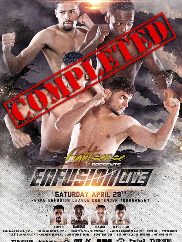 FightSense Enfusion Live Event Zoetermeer 29 april 2017