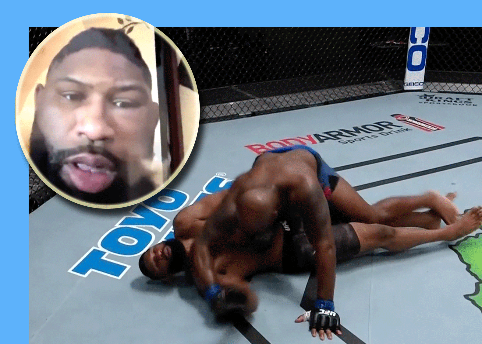 Flapdrol valt knock-out geslagen MMA-vechter lastig (video)