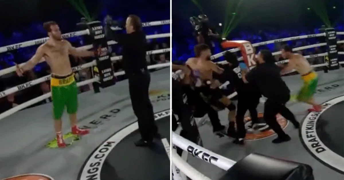 Vechter pikt diskwalificatie niet! Start knokpartij | video