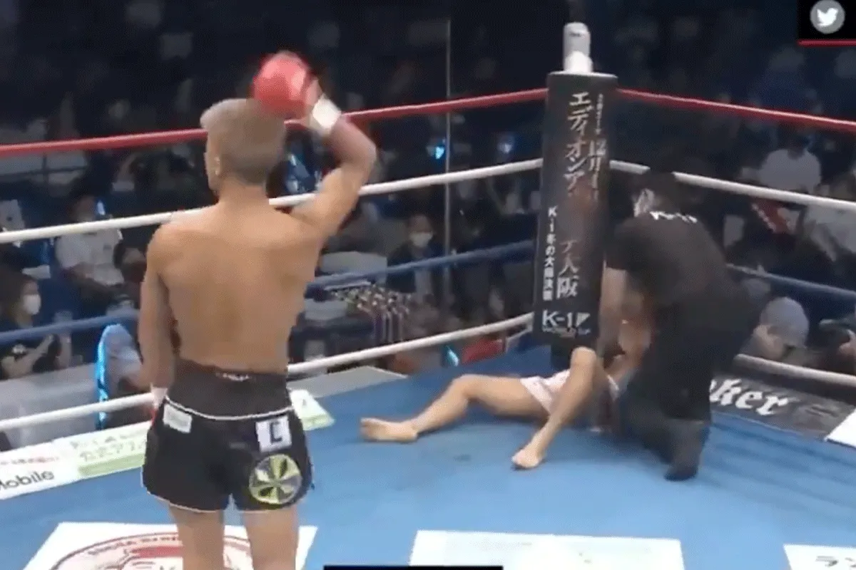 Kaboem 'KO'! K-1 Kickbokser MEPT bokskampioen stijf (video)