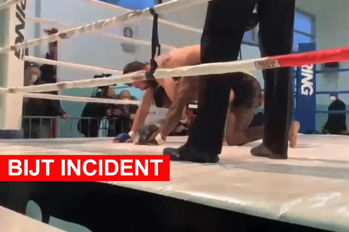 Bijter neemt hap uit arm tijdens MMA-wedstrijd (video)