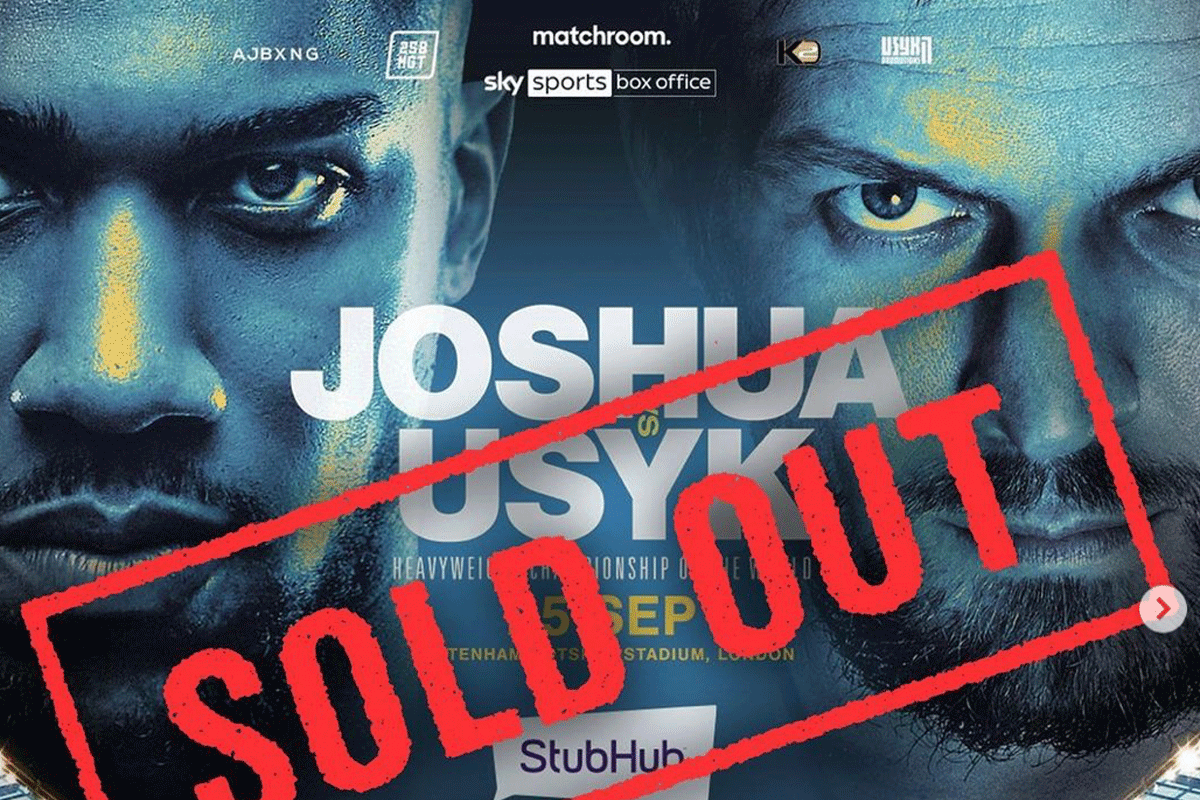 Tickets Joshua vs Usyk boksclash razendsnel uitverkocht
