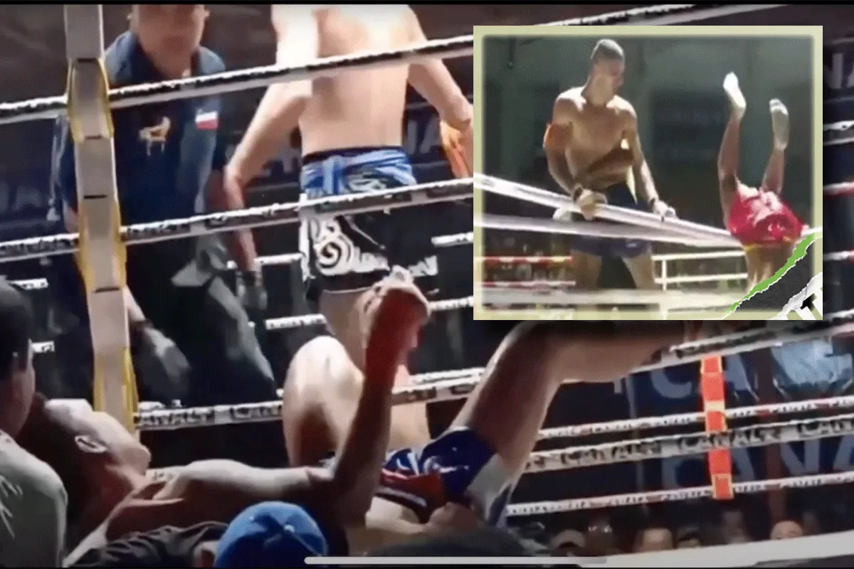 Hoofdpijn! Vechter KOPT rivaal ring uit (video)