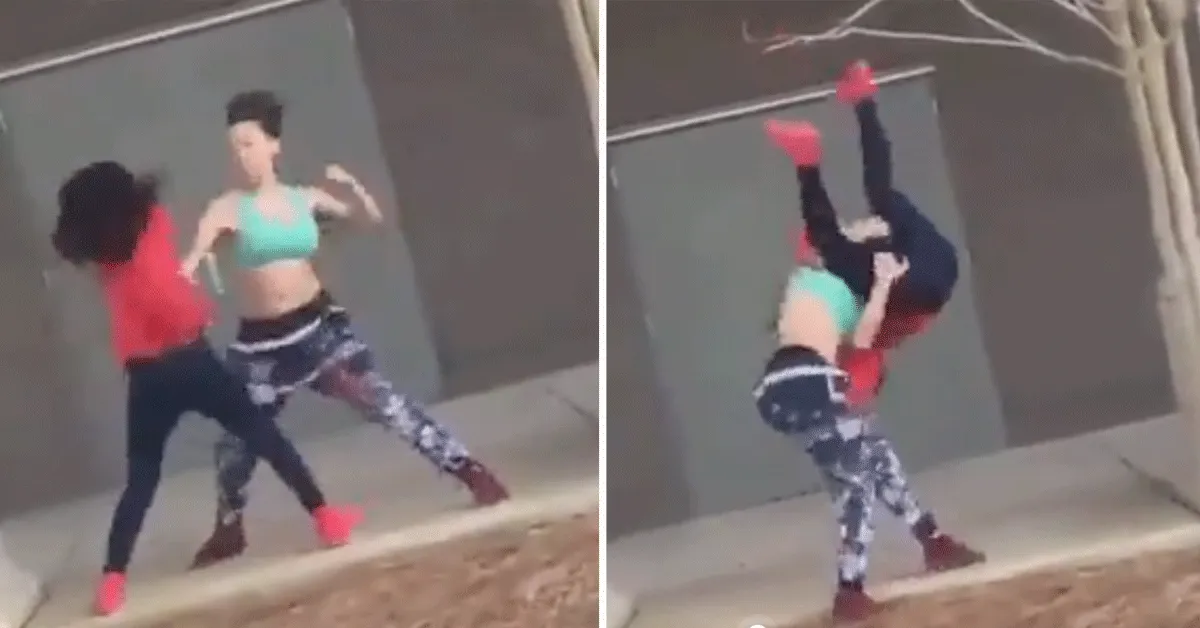 Meisje pakt lastige vent keihard aan! 'Leer MMA-vechten'