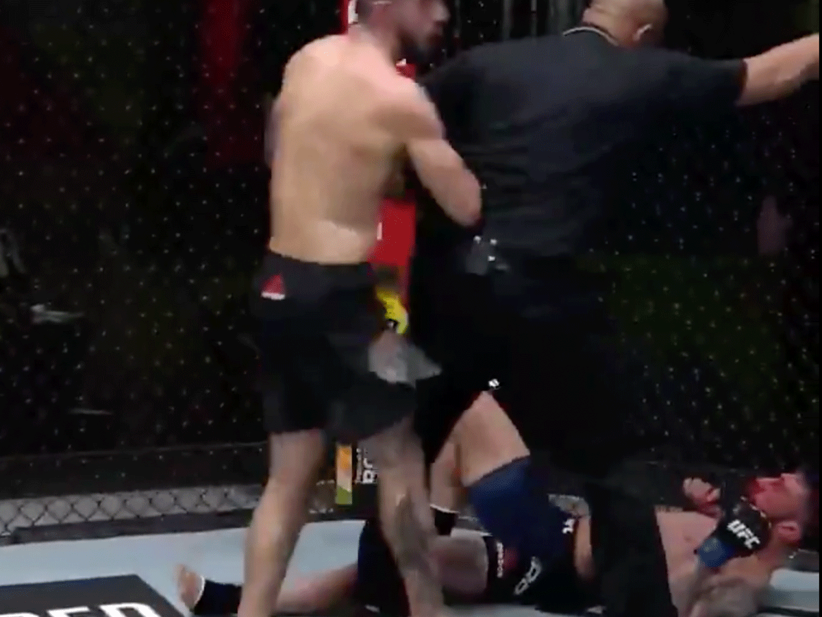MMA-debutant krijgt flink pak slaag tijdens gevecht (video)