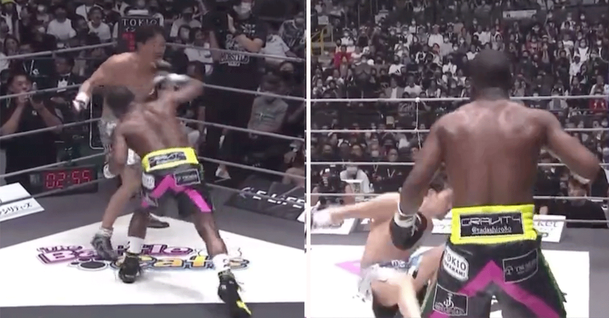 Mayweather (45) slaat Asakura knock-out in laatste seconde