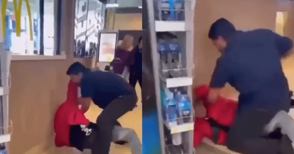 Maccie baas slaat stalker verrot! 'Meisjes met rust laten' (video)