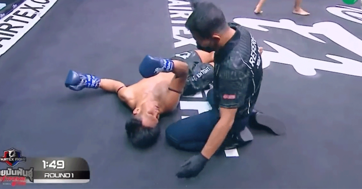 ? Thai zwaar KO! Ex-Glory vechter deelt loeiharde kick uit