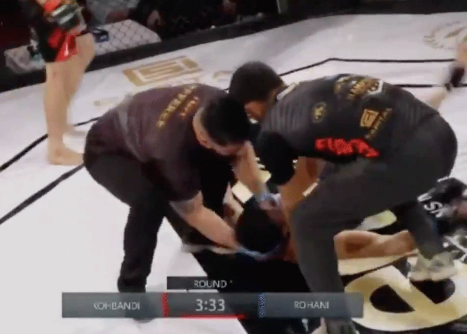 Bijna-doodervaring tijdens bruut MMA-gevecht vandaag (video)