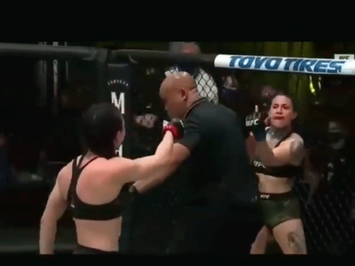 MMA-vechtster ontkent spugen in gezicht rivale (video)