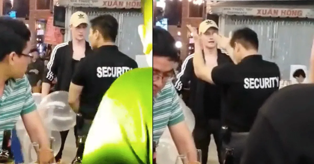 Beveiliger zet Thaiboksen in tegen hardleerse toerist