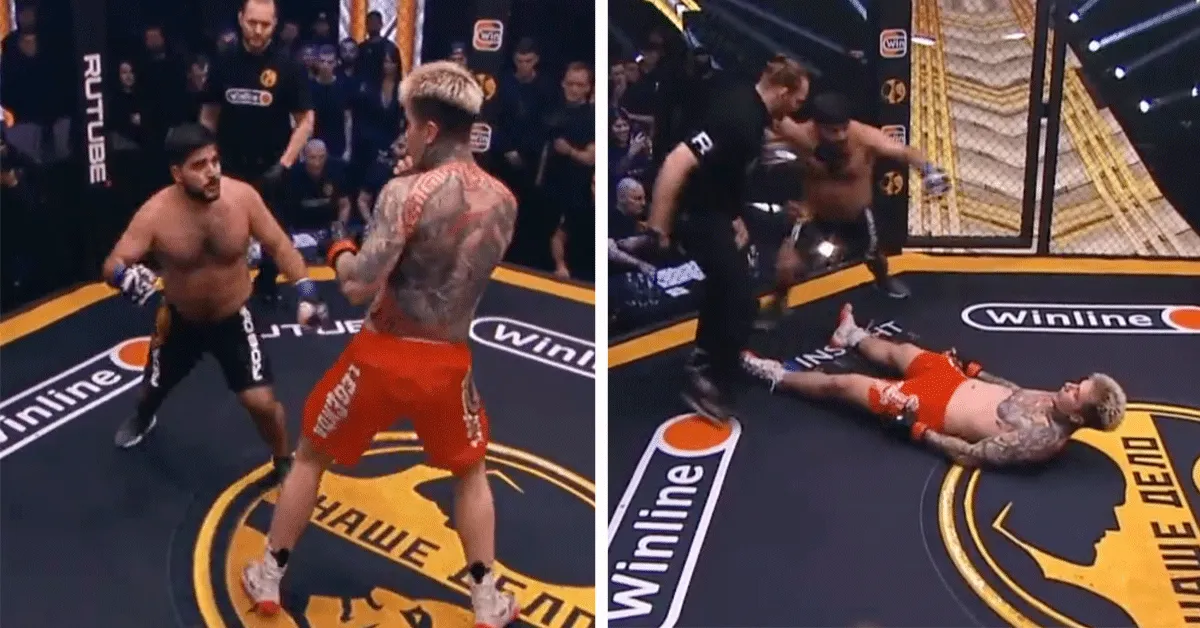 Mini Narek mept lange Alex sterretjes voor de ogen! '23 cm knockout'